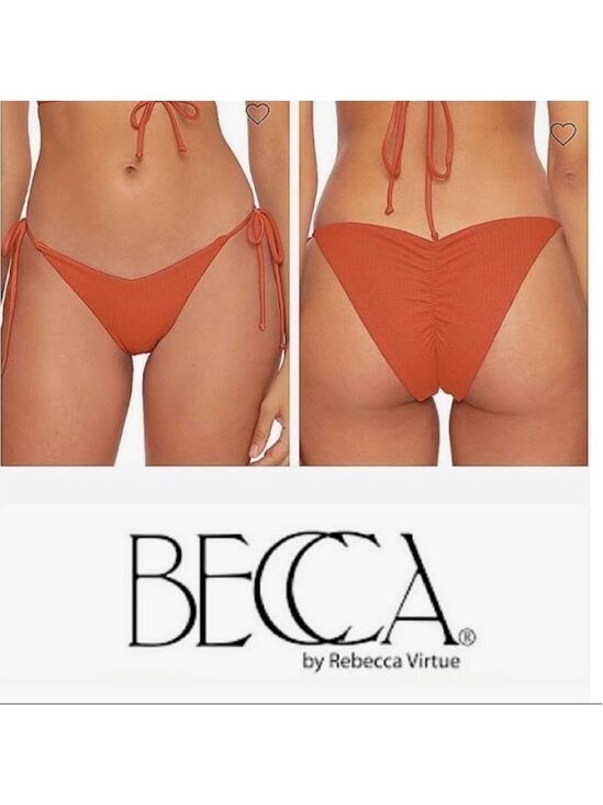 BECCA Other - Women’s BECCA Beccaswim Pucker Up Tie Side Swim Bottom Swimwear Ginger M